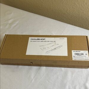 Heavy Duty BBQ Grilling Tool Set - Brown